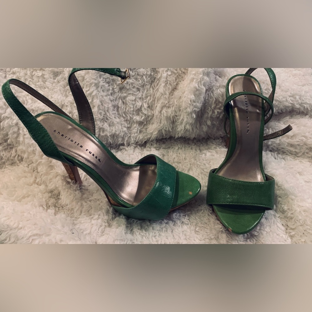 Lime Green platform heel size 7